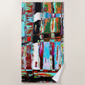 Strandhanddoek – Abstract ontwerp met ineenstortin Strandlaken (Voorkant)