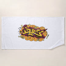 Strandhanddoek kunst graffiti