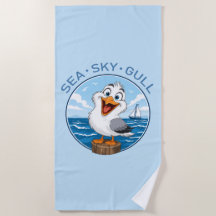 Strandhanddoek met een meeuw