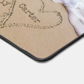 Strandharten met namen bureaumat (Hoek)