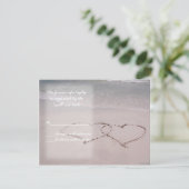 strandharten rsvp kaartje (Staand voorkant)