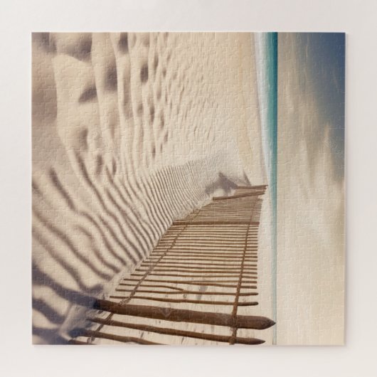 Strandhek in zand legpuzzel (Horizontaal)