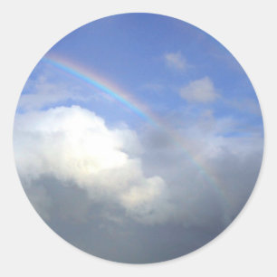 Strandhill Ireland Rainbows Couds Sky Ronde Sticker