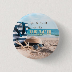 Strandhoed,Zonnebril,Tas,Zee sterren Ronde Button 3,2 Cm