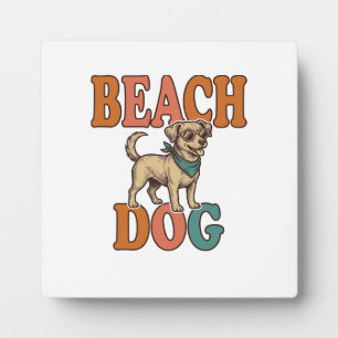Strandhond Vintage Gravure Grafisch Ontwerp_1 Fotoplaat