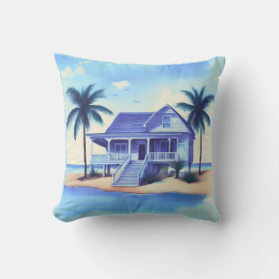 Strandhuis met palmbomen buitenkussen