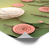 strandhuis met schattig 3d-effect poster (Hoek)