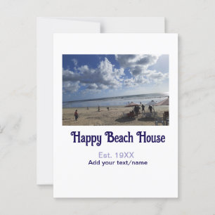 Strandhuis opgericht jaar foto breedtegraad lengte briefkaart