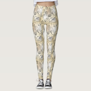 Strandhuis Schelpen Zeilboot Leggings