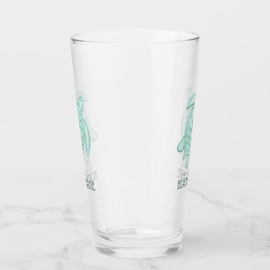 Strandhuis Schildpad Aqua Blue ID623 Glas (Links)