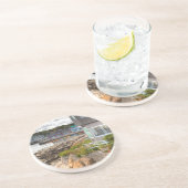  strandhuis zandsteen onderzetter (Zijkant)