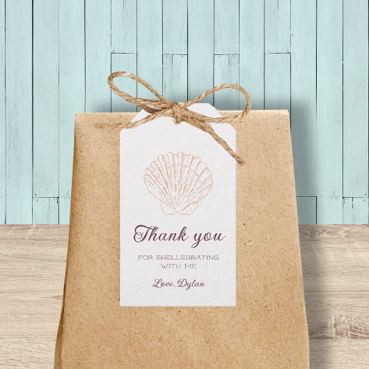 Strandhuisje Baby Shower Bedankt Cadeaulabel