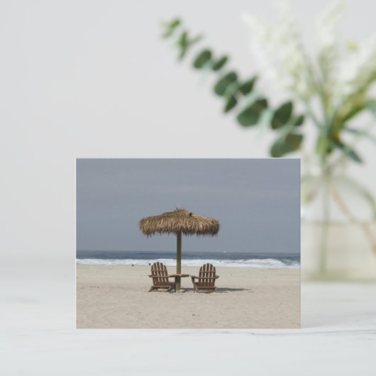 strandhut briefkaart (Staand voorkant)