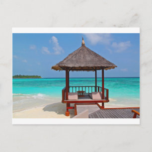 Strandhut Tropical Paradise Peace Relax Remote Briefkaart