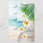 Strandhuwelijk - Menu (Voorkant / Achterkant)