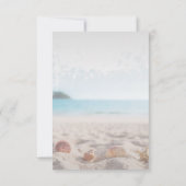 Strandhuwelijk,Zand,Schelpen RSVP Kaart (Achterkant)