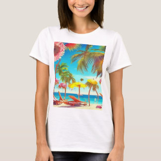 Strandillustratie T-shirt