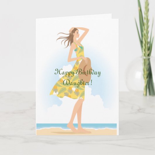 STRANDJURK DOCHTER VERJAARDAG KAART (Voorkant)