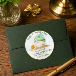 Strandkabouter St. Patrick's Day Ronde Sticker