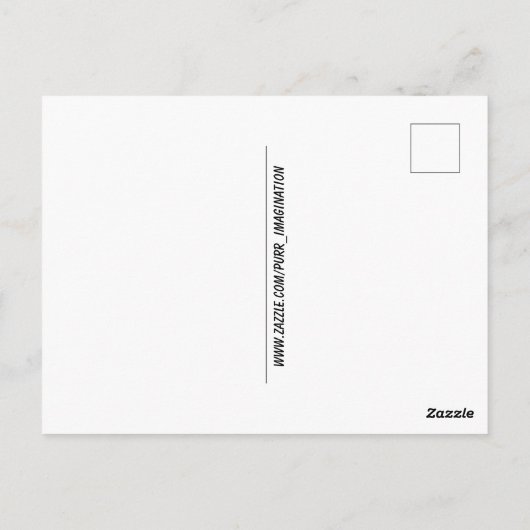 STRANDKAT OP SHARK GRAPPIG BRIEFKAART (Achterkant)