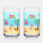 Strandkerstscène Blikvorm Glas (Achterkant)