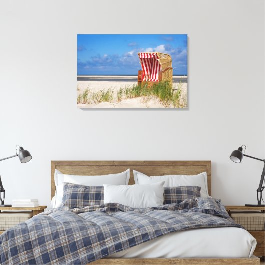 Strandkorb 337 canvas afdruk (Insitu (Slaapkamer))
