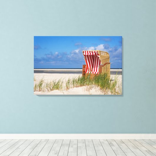 Strandkorb 337 canvas afdruk (Insitu (Houten vloer))