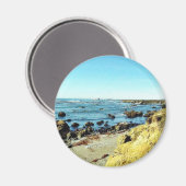 Strandkust in Monterey Ocean Water Zee Magneet (Voorkant / Achterkant)