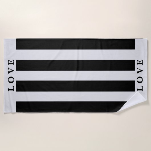 Strandlaken - Grijs&Wit (Voorkant)