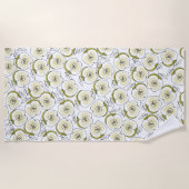 Strandlaken met appel. (Voorkant)