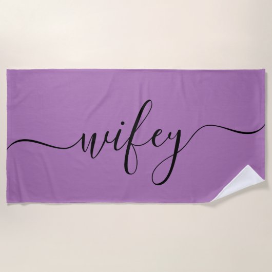 Strandlaken - Wifey Lavender (Voorkant)