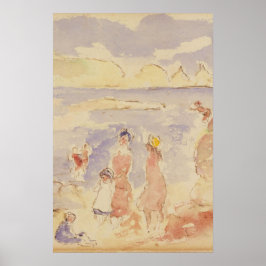 Strandlandschap Sketch Art Poster