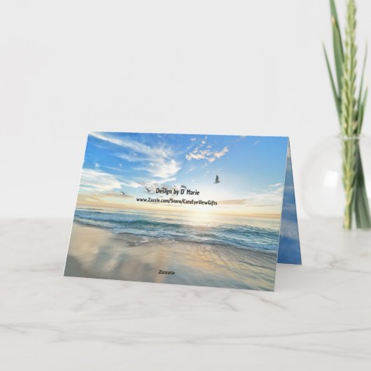 Strandlandschap Sympathie Kaart met Quote (Achterkant)