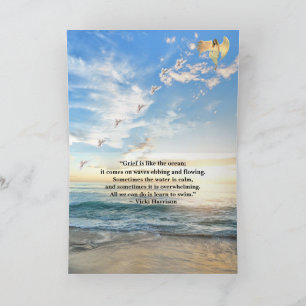 Strandlandschap Sympathie Kaart met Quote