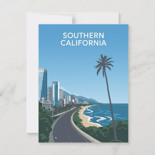 Strandlandschap van Zuid-Californië Briefkaart