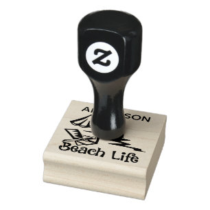 "Strandleven" 2" x 2" rubberen stempel