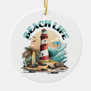 Strandleven Keramisch Ornament
