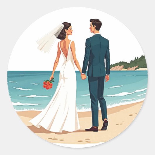 Strandliefde Sticker (Voorkant)