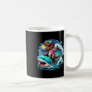 Strandliefhebber T-rex Dinosaurus Ridder Haai Surf Koffiemok