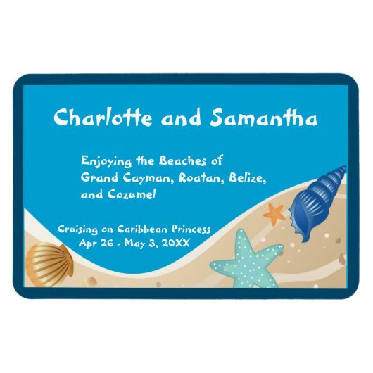 Strandliefhebbers Gepersonaliseerde Stateroom Deur Magneet (Horizontaal)