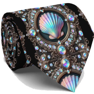 Strandliefhebbersstrik Opal Diamant Zeeschelp Pa Stropdas