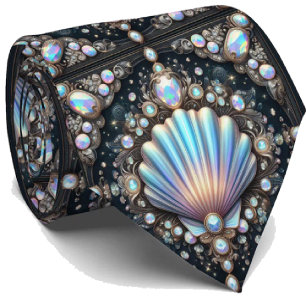 Strandliefhebbersstrik Opal Diamant Zeeschelpenp Stropdas