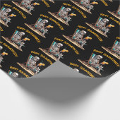 Strandloungen Skeleton Halloween Cadeaupapier (Hoek)