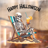 Strandloungen Skeleton Halloween Raamsticker (Vel 2)