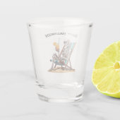 Strandloungen Skeleton Halloween Shot Glas (Achterkant)