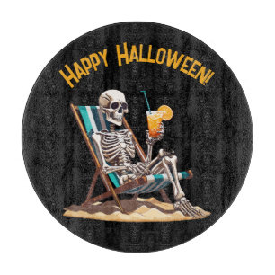 Strandloungen Skeleton Halloween Snijplank