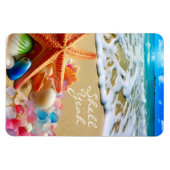 Strandmagneet met schelpen en Zee Magneet (Horizontaal)