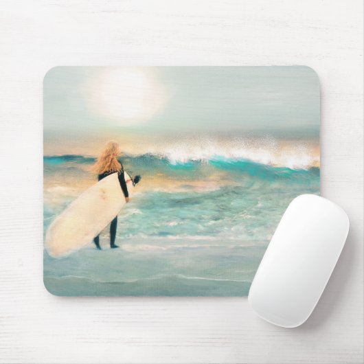 Strandmeisjes Beachgolven Muismat (Met muis)