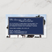 Strandpalmbomen, Reizen & Toerisme Visitekaartje (Achterkant)