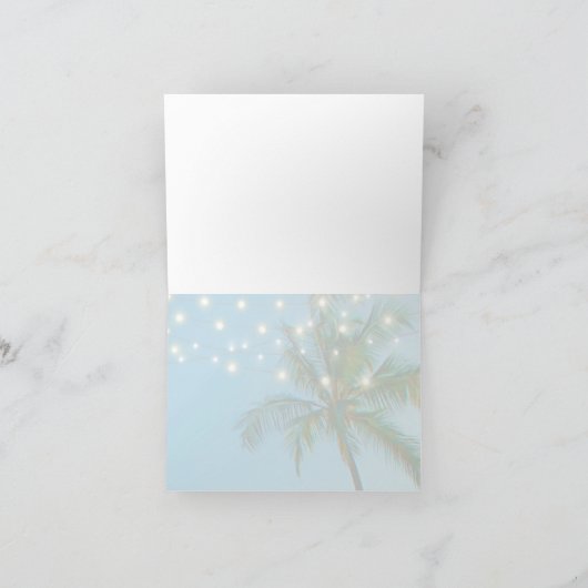 Strandpalmen String Lights Blank Alle gelegenheden Bedankkaart (Binnen)